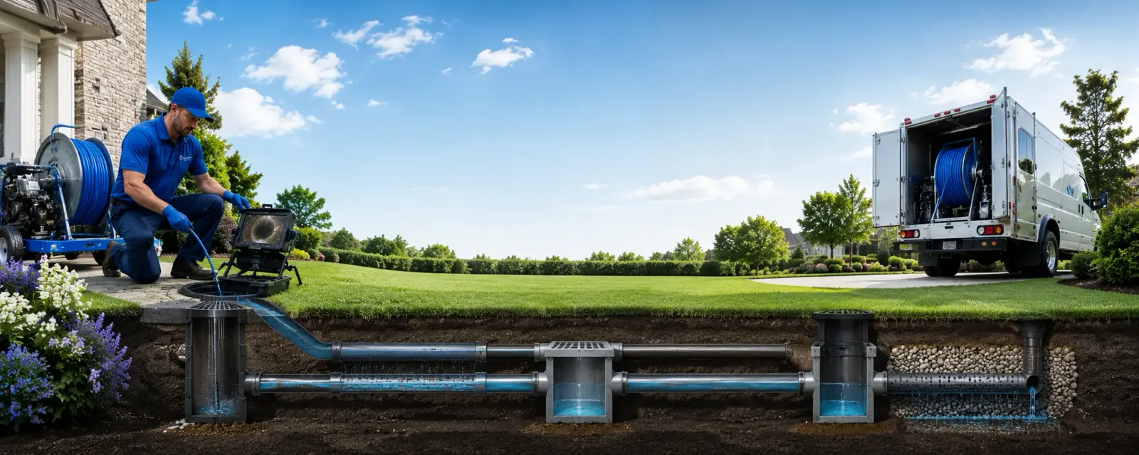 Outdoor drain cleaning information for Gilbert, PA